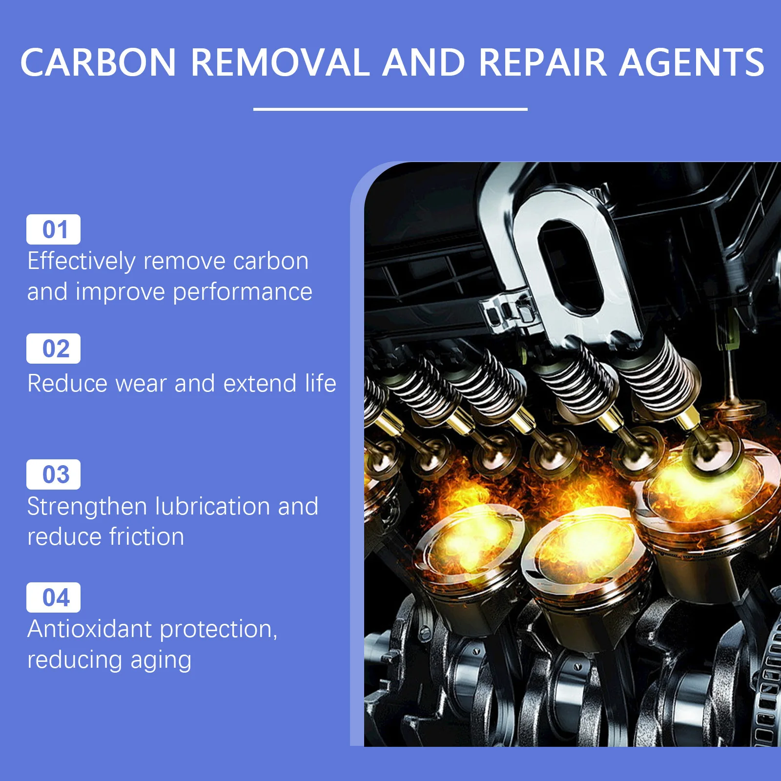 Engine Decarbonization Repair Agent, Engine Anti-wear Protection, Decarbonization and Noise Reduction, Engine Oil Additive