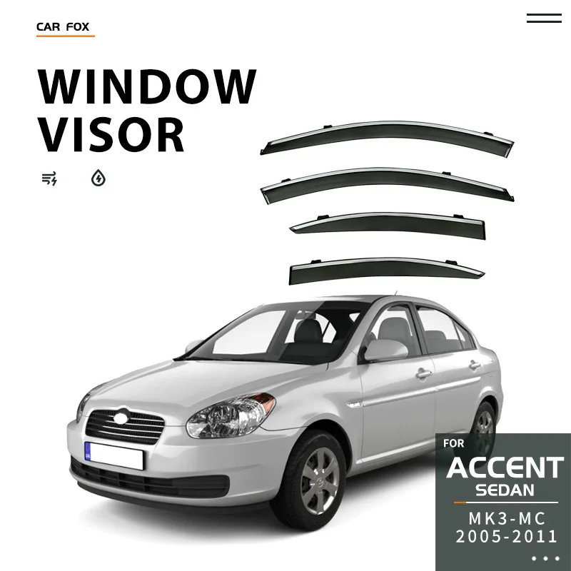 

For Accent Verna Brio Window visor Weather Shield Side Window Deflector Car windshield weather shield Car accessories