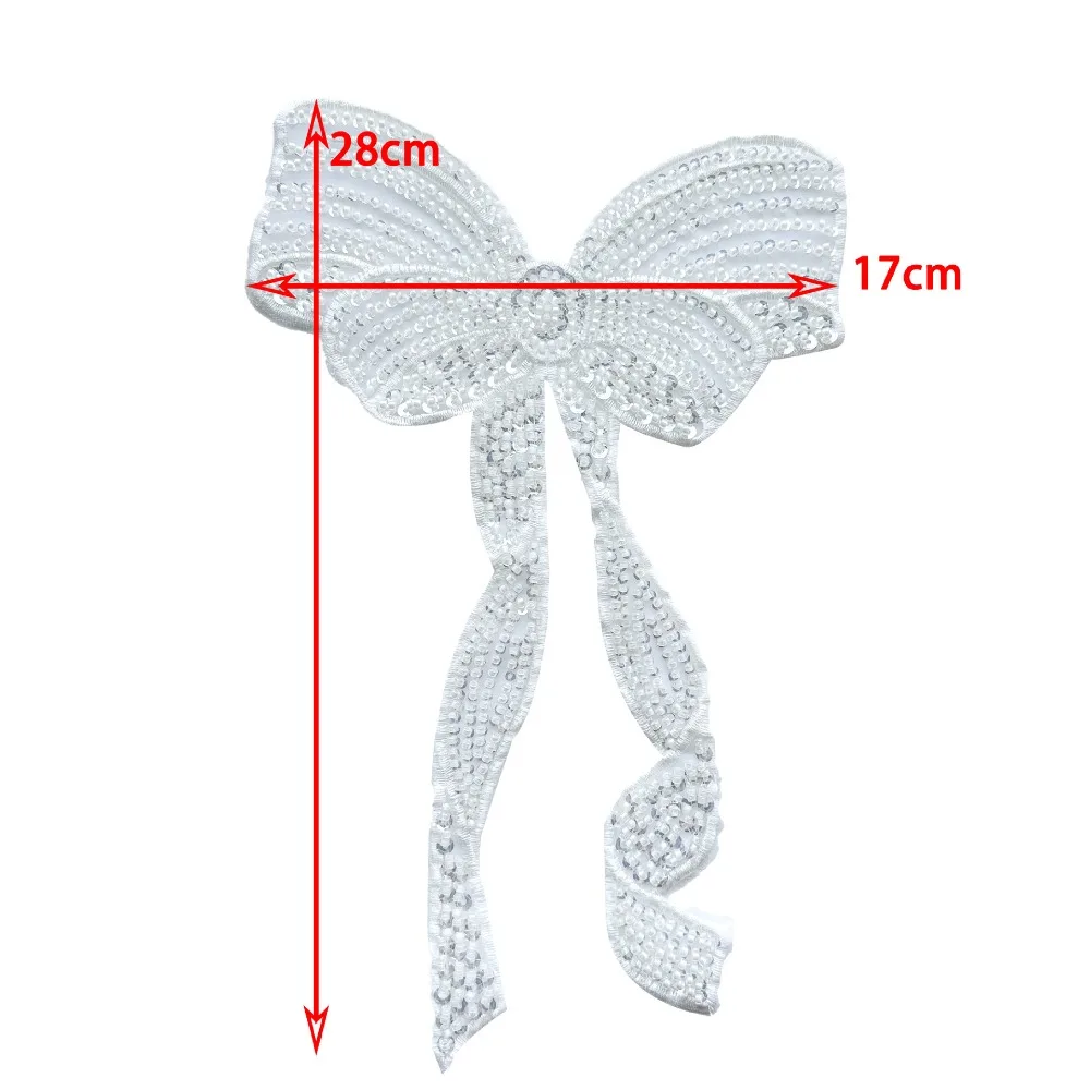 New Bow Sequin Clothing Flower Accessories Fashion Clothing Accessories White Brooch Accessories Chest Flower