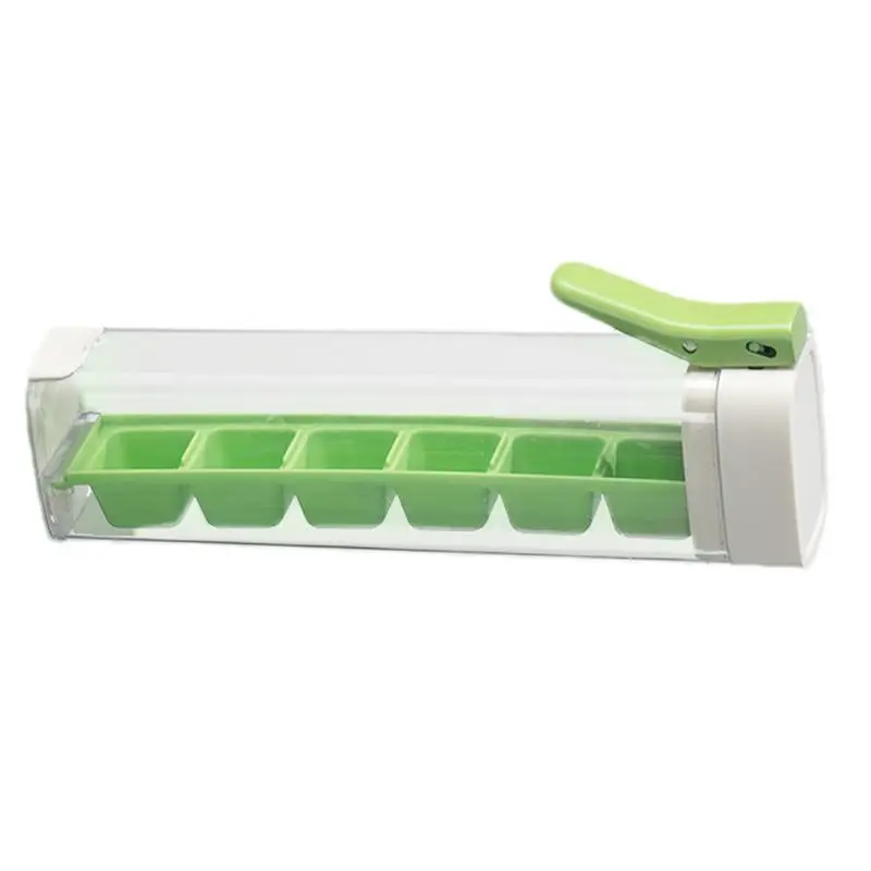 Ice Trays For Freezer 6 Compartment Press Type Ice Cube Molds Square Ice Cube Mold With Bins Treezer Ice Trays With Lids Ice