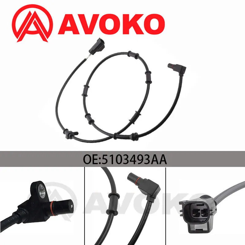 ABS Wheel Speed Sensor Front Right & Left For Dodge Ram 2500 3500 03-05 5.7 5.9 ALS102 05103493AA 4WD