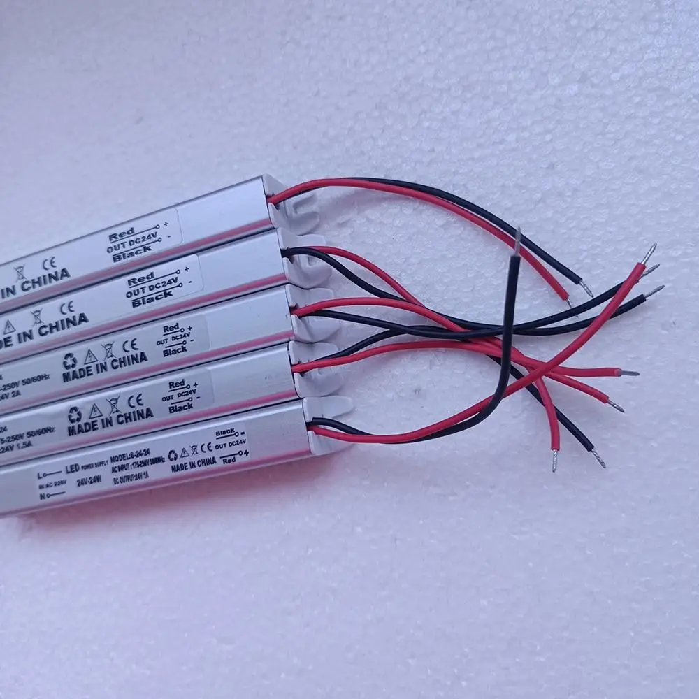 AC220V To DC 12V/24V LED Driver Power Supply Ultra Thin Switching LED Driver Lighting 24W 36W 48W 60W 100W For LED Light Strip