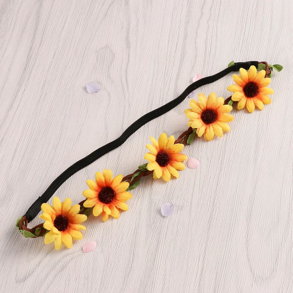 5 Pcs Floral Garland Flower Wreath Girl Hair Band Hawaiian Headband Accessories Woman