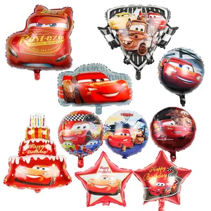 Disney Lightning McQueen Car Drei Schicht Kuchen Aluminium Ballon 18 Zoll Lächeln Blitz McQueen Car Layout Kinderlayout 6 Hauptverkauf 3 Globo - №4