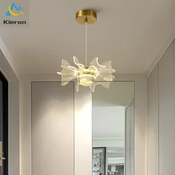 Nordic Modern Butterfly LED Chandelier Living Room Bedroom Dining Room Bedside UFO Pendent Lamp Home Decor Flower Pendent Lights