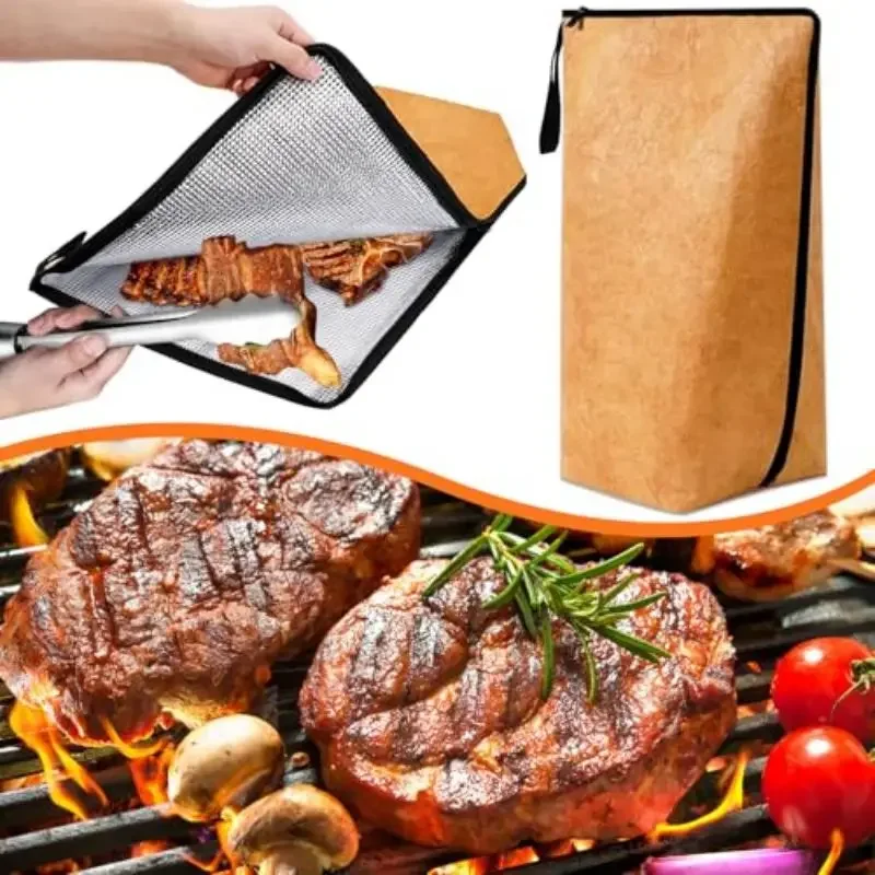 BBQ Blanket,Meat Resting Blanket,BBQ Blanket for Resting Meat,Reusable Foldable Large Capacity Meat Insulated Resting Bag for Ou