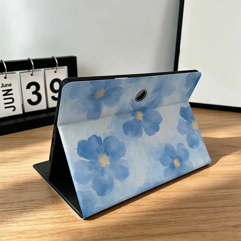 Blue Watercolor Flowers Gift For OPPO VIVO IQOO OnePlus Realme Infinix Pad Pro 13 12.1 11.61 11.4 11 inch Tablet Case