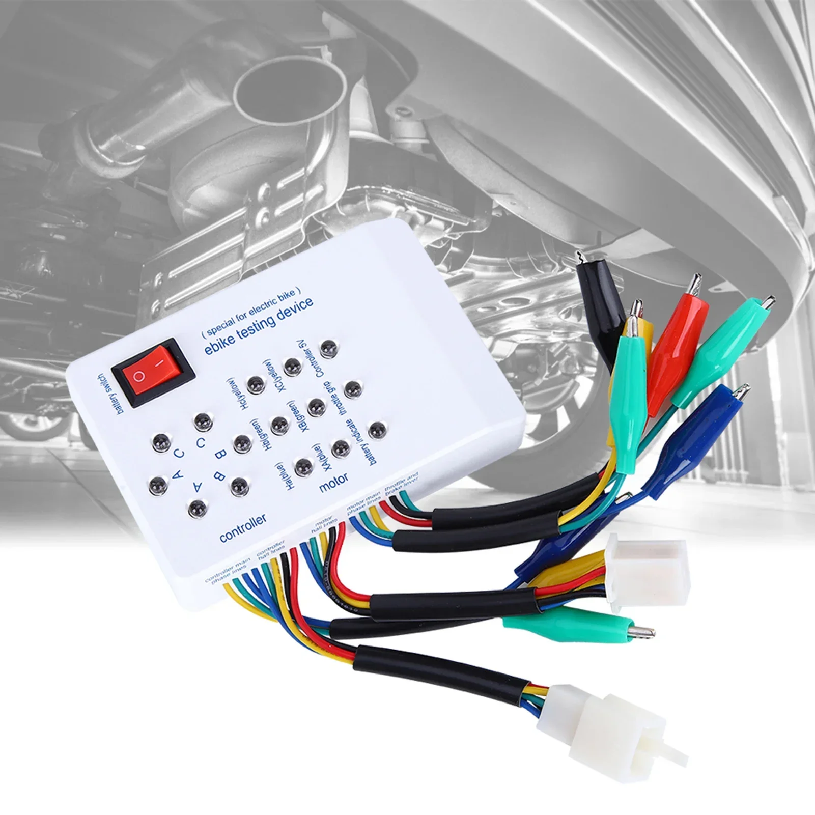 Brushless Motor Tester Electric Vehicle Detector Brushless Motor Tester Electro Car E‑Bike Scooter Detector 115x80x26mm