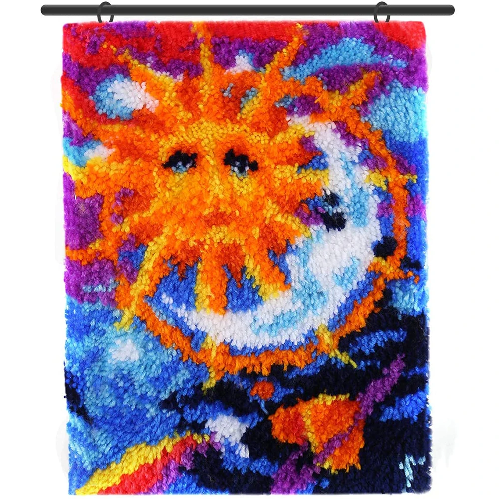 

Набор крючков с защелкой для взрослых, начинающих, детей, девочек, мальчиков, наборы для изготовления ковров с искусственным декором для дома 16 дюймов x 24 дюйма