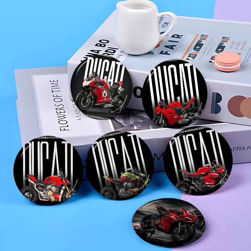 Racing D-D-DucatieES Italian Motorcycle Brand Soft Button Pin Bright Printed Icon Gift For Friend