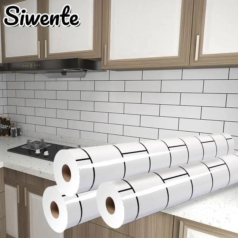 

Classic Brick Pattern Self-adhesive Wallpaper for Home Decoration Background Wall Kitchen Bathroom Living Room PVC Wall Sticker