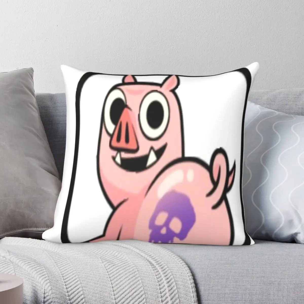 Hog Dance Clash Royale Square Pillowcase Polyester Linen Velvet Pattern Zip Decorative Pillow Case Bed Cushion Cover 18