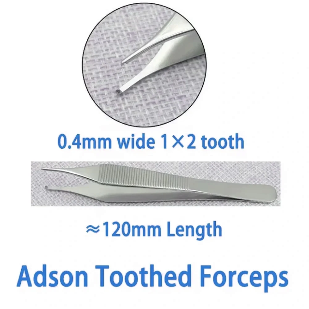ملقط مناديل Adson ملاقط جراحية بلاستيكية لتجميل الأنف الغضروف ملقط الإبهام Ocularplastic LK-AA272