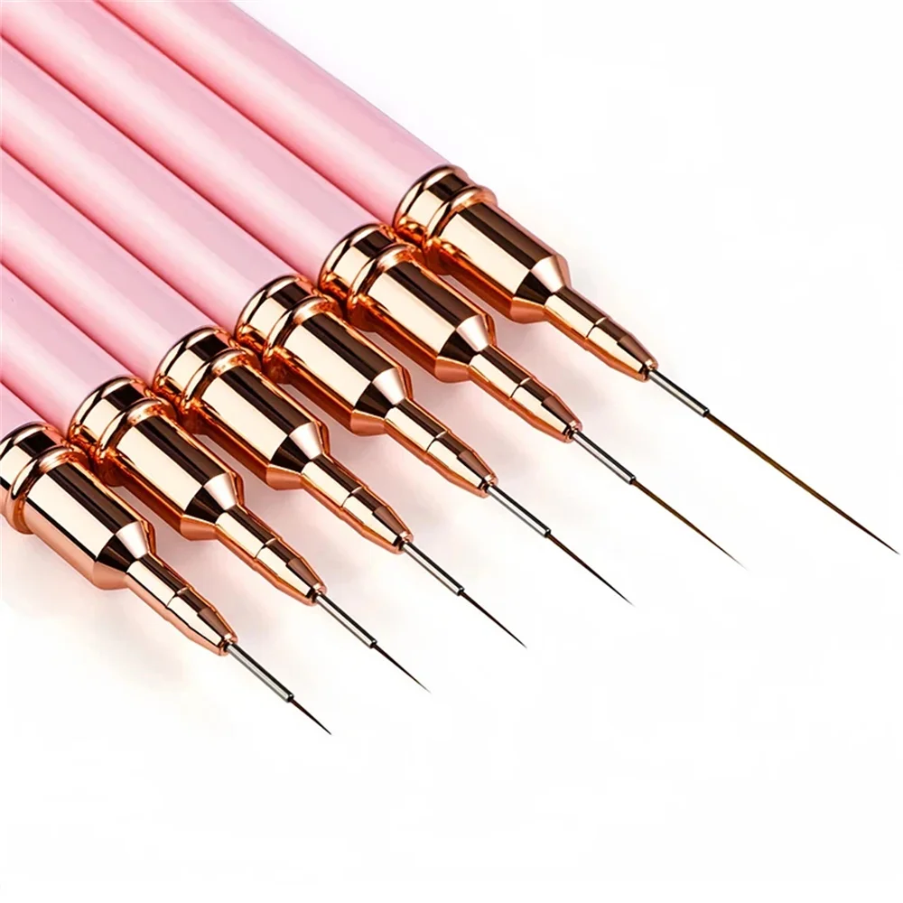 LULAA Nail Art Liner Brushes Painting Detail Nail Brushes for Nail Art Dotting Drawing and Long Lines Thin Details Fine Drawing