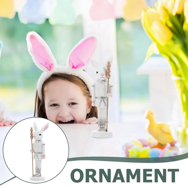 PZHI-عيد الفصح كسارة البندق الراتنج النحت عطلة دمية ديكور المنزل سطح المكتب الحلي لطيف