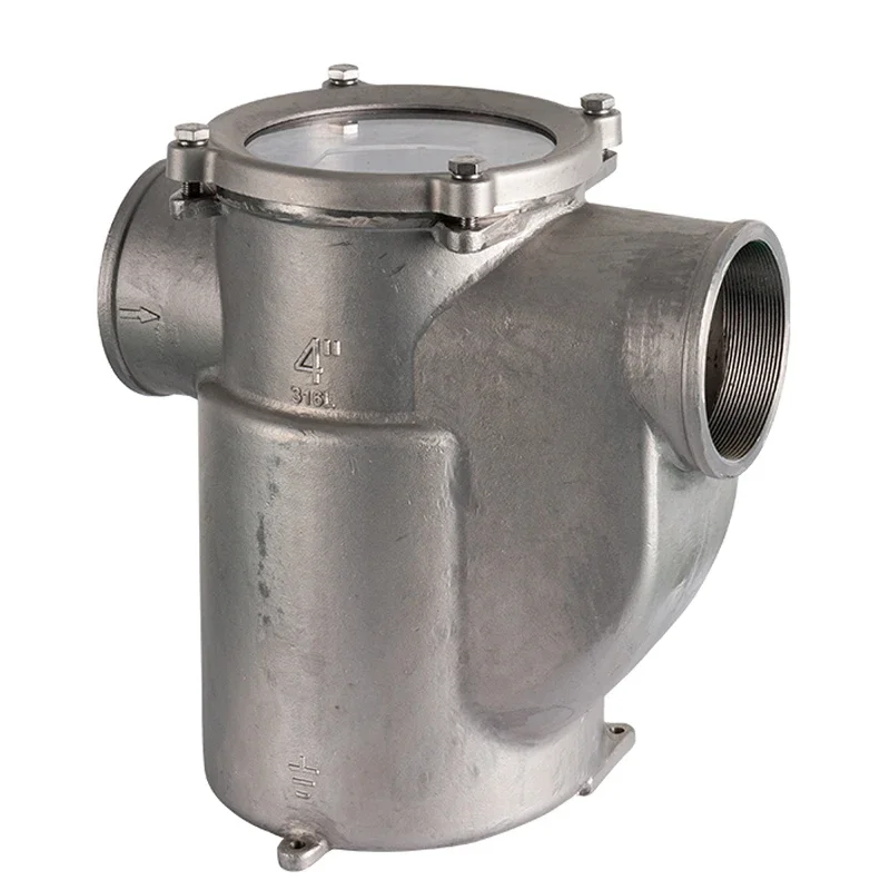 China Made Boat Fittings Stainless Steel 316L Marine Sea Water Filter / Strainer