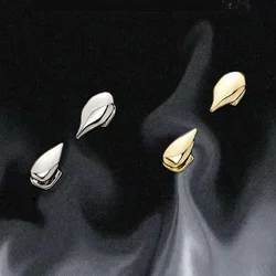 YOUNGX-gorros de dientes chapados en oro Real de 14K para hombre y mujer, joyería de estilo Hip Hop, colmillos de vampiro