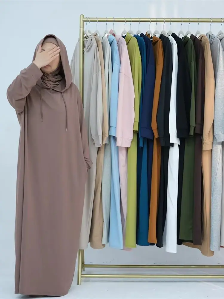 Ramadan Eid Hoodie Abaya Dubai Islam Modest Muslim Kaftan Dress Prayer Clothes African Dresses For Women Robe Femme Musulmane