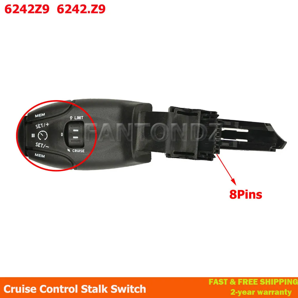 6242.Z9 6242Z9 Cruise Control Switch For Peugeot 307 308 408 206 207 301 3008 For Citroen C2 96637159XT