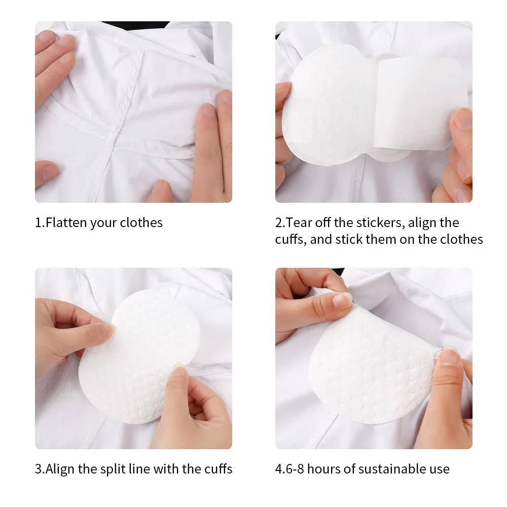 Almohadillas desodorantes absorbentes para el cuidado de las axilas, desodorante para ropa de vestir para mujeres y hombres, 50 unids/set