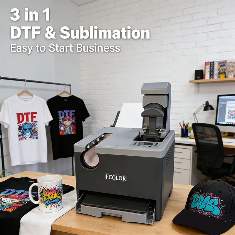 

Professional 3 in 1 Heat Press Machine Combo Mug Cap T Shirt Heat Transfer for DTF Sublimation
