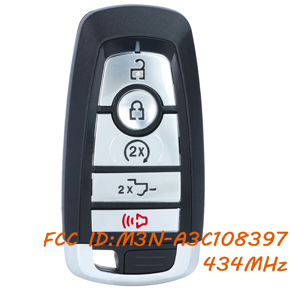 KEYECU M3N-A3C108397 434MHz Remote Key Fob for Ford F-150 F-250 F-350 F-450 2023 2024 2025 164-R8330 164-R8365