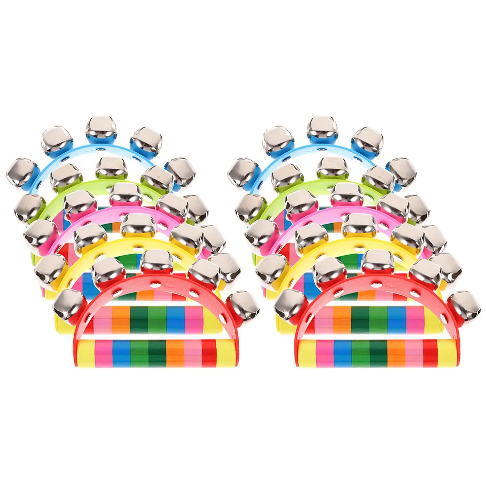 

10Pcs Hand Bells Small Colorful Shaking Musical Instruments for Kids Beginners Toddlers Party Dance Rhythm Educational Music