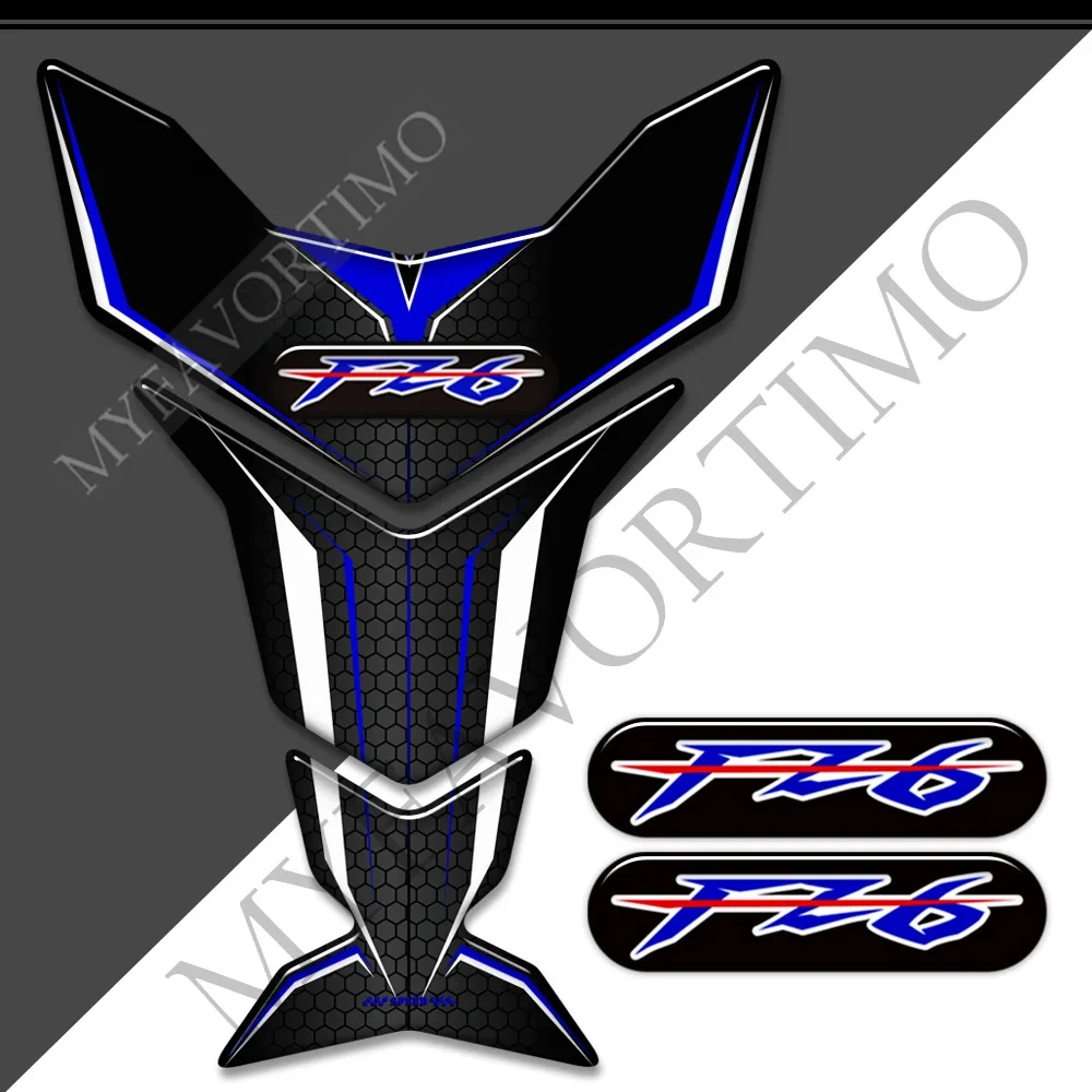 For Yamaha FZ6 FZ6S FZ6N Fazer Knee Decal Kit Gas Fuel Oil Emblem Logo Fairing Fender Windshield Motorcycle Stickers Tank Pad