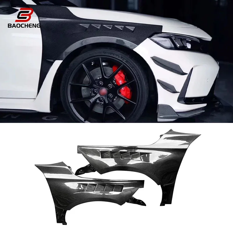 

CT Style Carbon Fiber Vented Front Fender for Honda Civic XI 11th Gen.Type R FL5 Lightweight Car Accessories