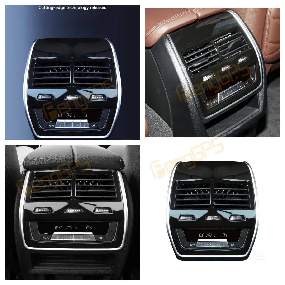 For BMW 5 Series X5 X6 X7 2018 - 2024 Car Rear AC Control Panel Air Vent Control Modificte Climat Auto Climate Touch Screen