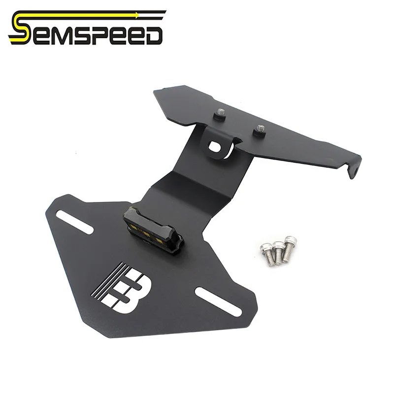 For PCX125 PCX160 2021-2022 Motorcycle Rear License Plate Mount Holder Black License Bracket with LED Light PCX 125 160