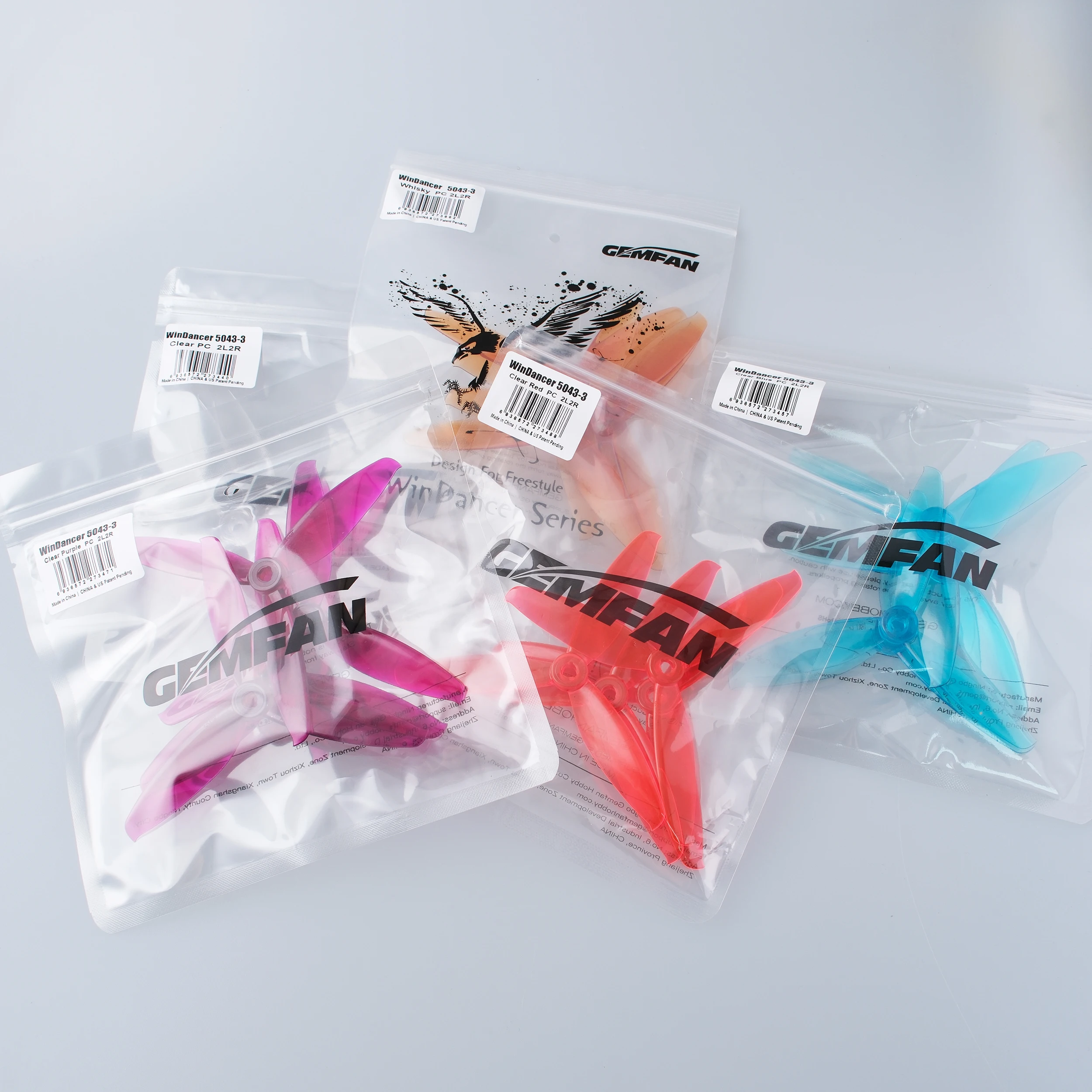 4PCS 2Pair Gemfan Windancer 5043 Propeller T5043C 5x4.3 5inch PC 3Blade CW CCW FPV Propeller For FPV Freestyle Racing Drone