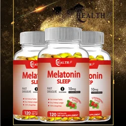 HEALTH Melatonin 10mg, Sleep Dietary Supplement, 120 Strawberry Flavored Capsules, Contains Melatonin - Healthy Sleep