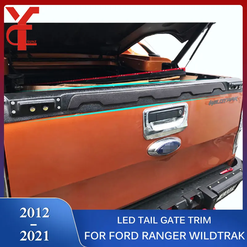 รถ LED รถบรรทุก Trim Tail Gate สำหรับ Ford Ranger Wildtrak T6 T7 T8 2012 2013 2014 2015 2016 2017 2018 2019 2020 2021