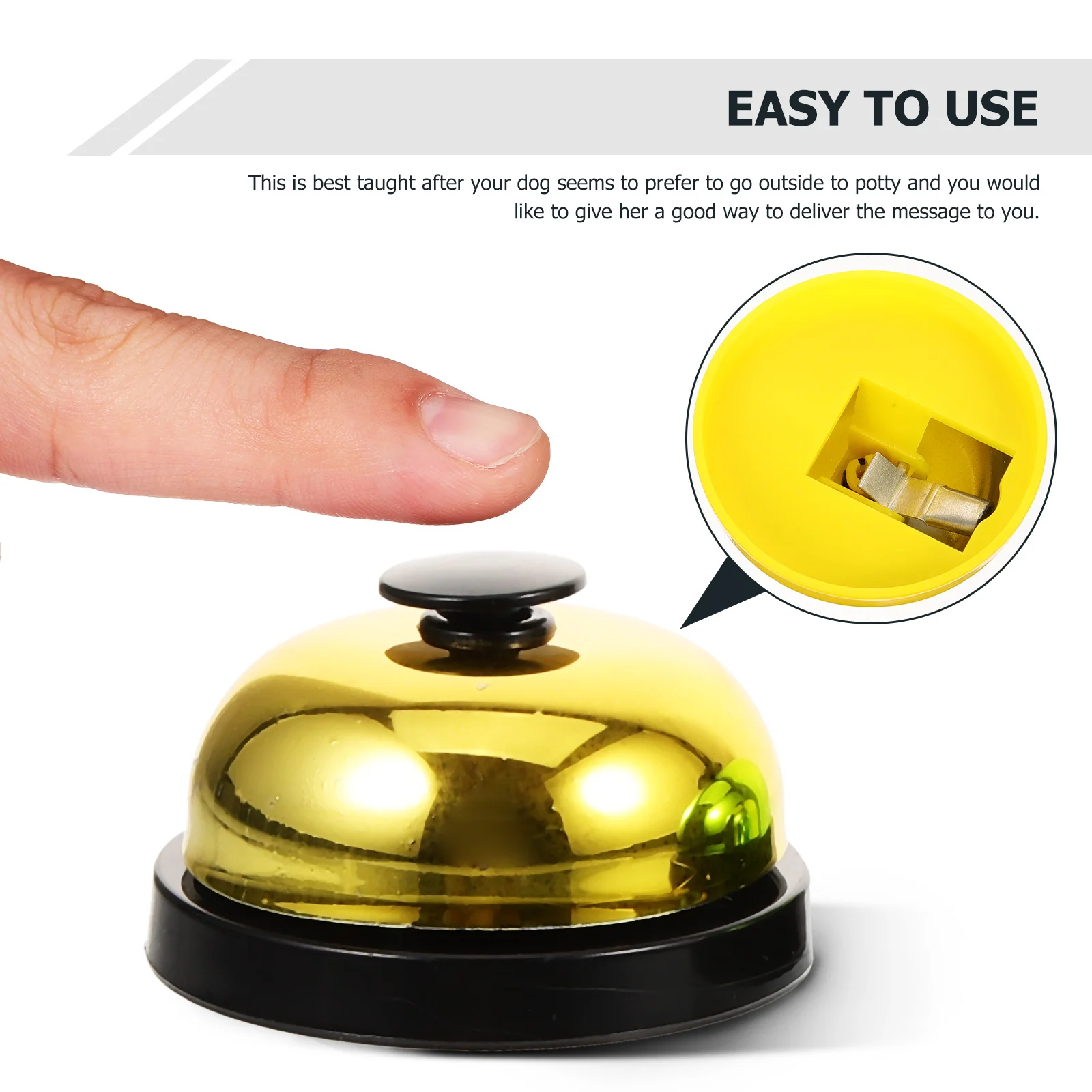 

3Pcs Training Bells for Dogs Flat Wide Button Easy Ringing Pleasant Sound Nice Decoration for Home Use Dog Training Bells