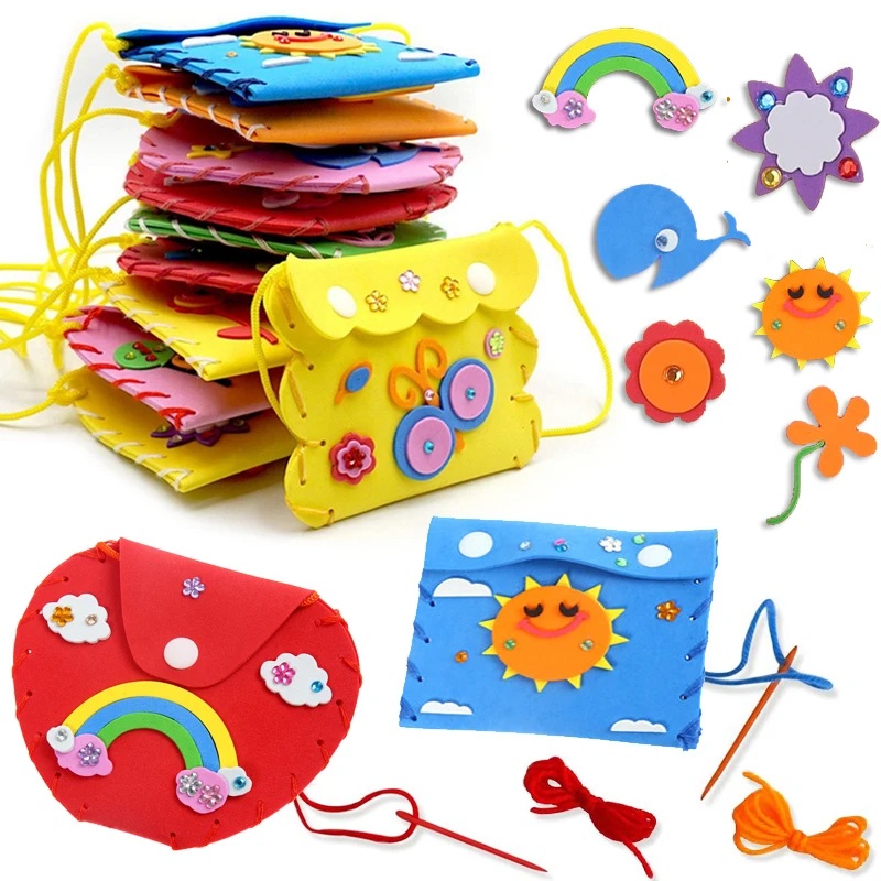 Sew Your Own Purses Sewing Bags Kit Kids Craft Girls Beginners Supplies Party Favors Group Activities Project for Preschool Gift