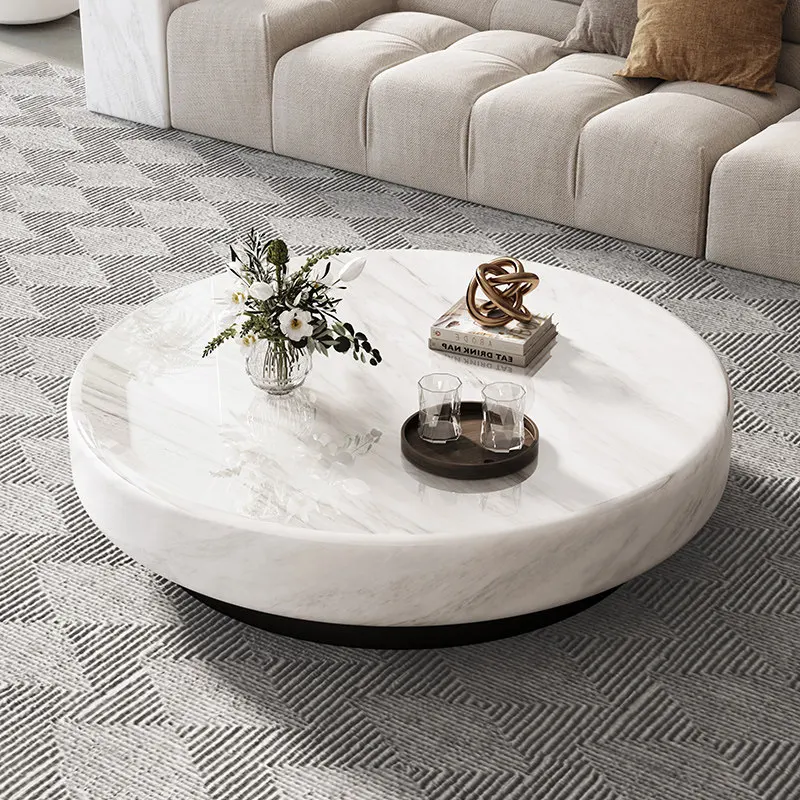 

Журнальный столик в скандинавском стиле, простой, прозрачный, современный, круглый, с металлическим основанием, для гостиной, мебель для дома