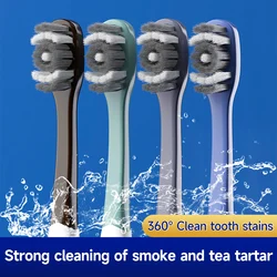 360 Whole Mouth Clean ,Mens Toothbrush,Medium-Hard Bristle Toothbrush for Adults,Excellent Cleaning Effect,Whitening Teeth