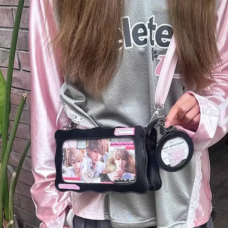 All Match Sweet Y2k Aesthetic Crossbody Bag Streetwear Office Lady Casual Ita Bags Transparent Women Vintage Shoulder Handbags