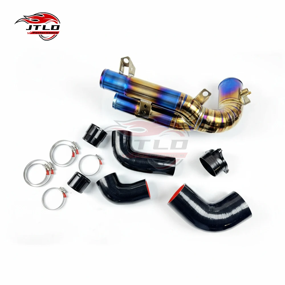 High Performance Titanium Turbo Inlet Y Pipe For BMW G8X M2 M3 M4 S58 Direct Fit With Burnt Blue Tips Finish