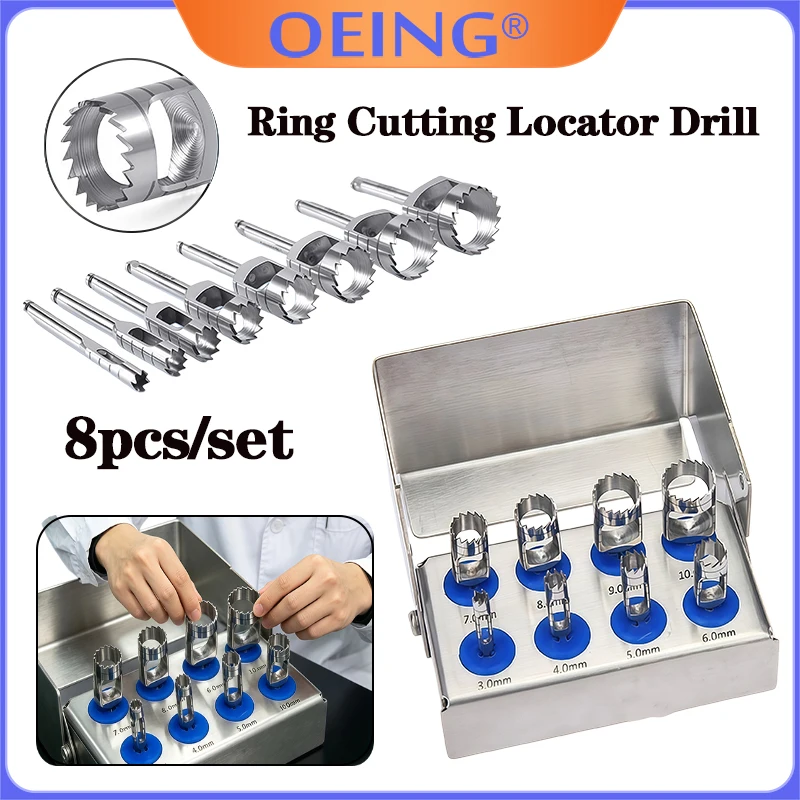 1Set Dental Bone Splitting Ring Bone Drill, Stainless Steel Surgical Ring Bone Drill for Dental Implants, Dental Instruments