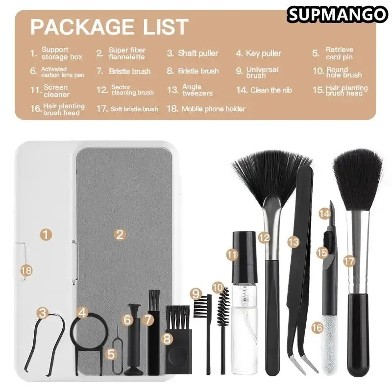 Q10 Multi-Piece Cleaning Kit, Multi-Functional Laptop Screen Cleaner, Mobile Phone Cleaning Tools, Headphones, Keyboard Cleaning image 2