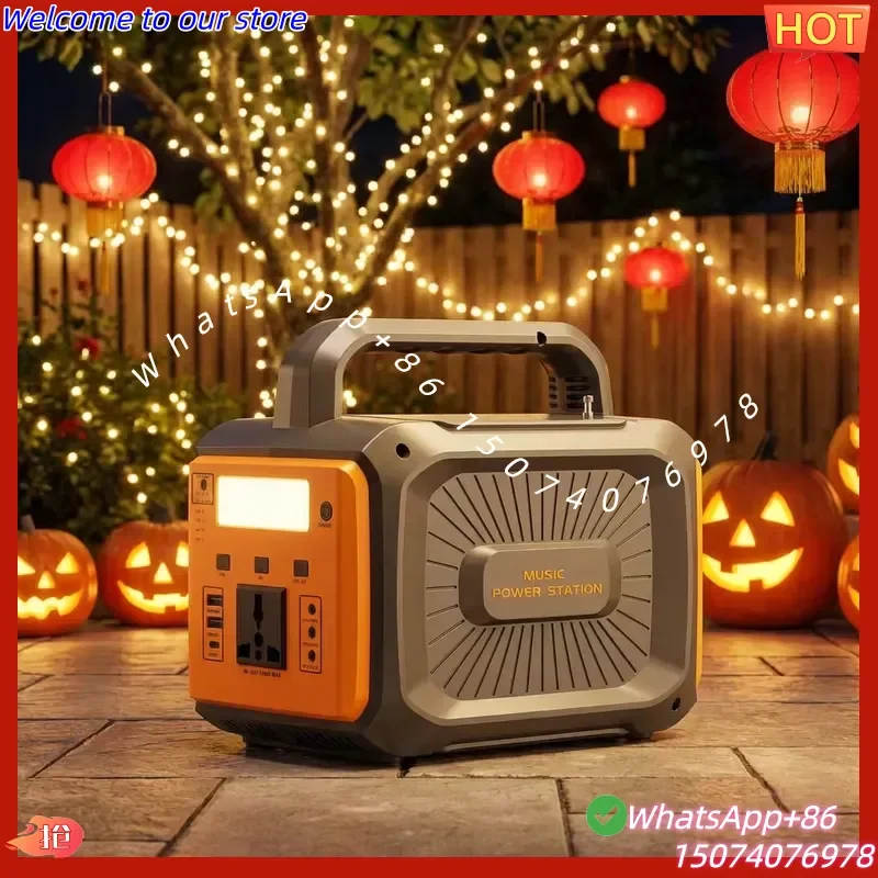 2026New 100W Mobile Power Bank Camping Home 220V USB YY-202 Modified Sine Wave Bluetooth LED Lighting US , Holidays Without