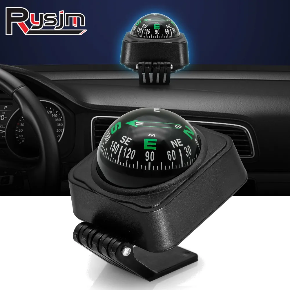 Outdoor Adjustable Navigation Dashboard Car Compass For Car Boat Cycling Hiking Direction Pointing Guide Ball Shaped Compass