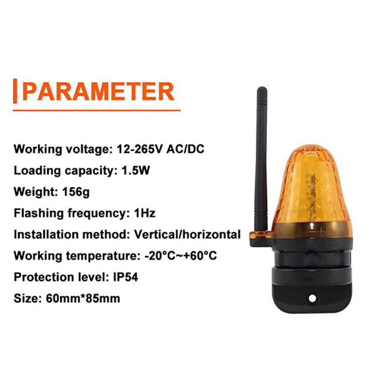 Evrensel 24V AC/DC 230VAC LED sinyal Alarm ışığı acil durum uyarı lambası duvara monte otomatik garaj kapısı kapı açacağı