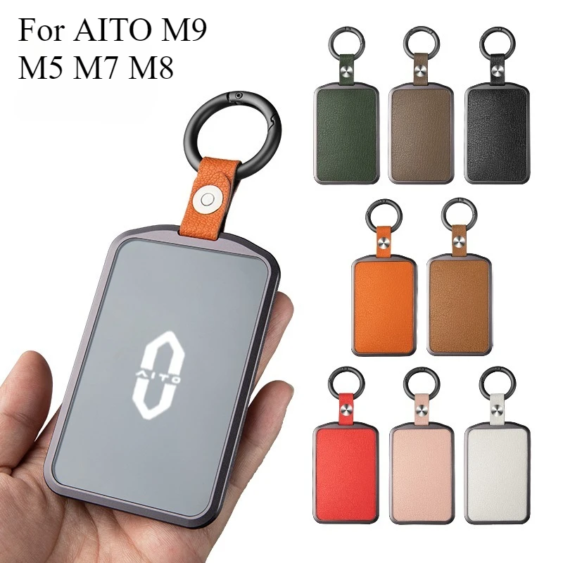

For AITO M9 M5 M7 M8 Card Key Fob Cover, Leather Case Shell Holder for Huawei Car Key Card, Ultra Thin Protective Wallet Sleeve