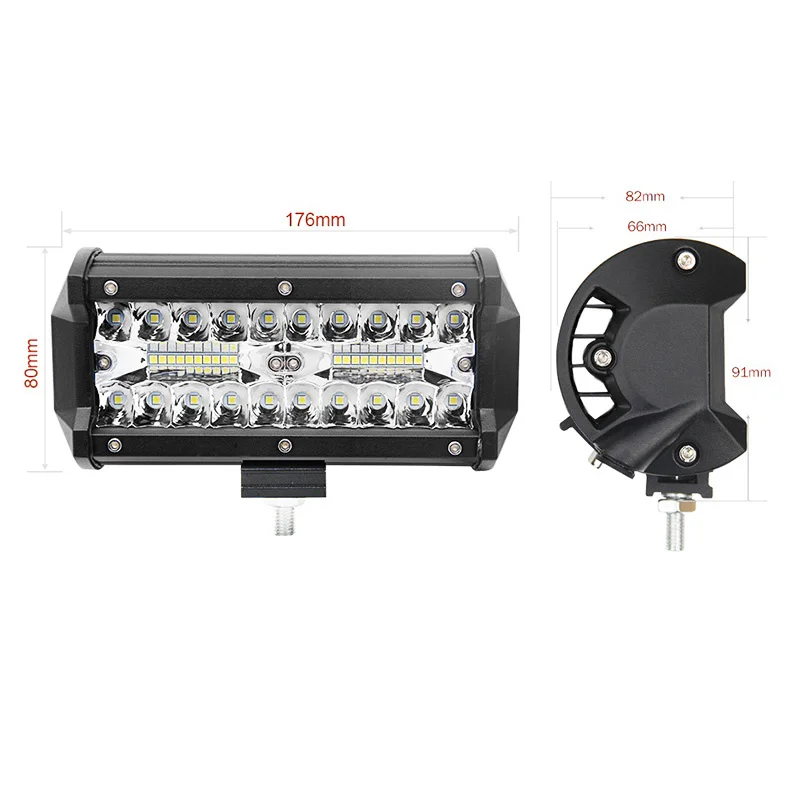 7 inch 120W Car LED Light Bar Offroad 4x4 Spotlights Fog Lamp 12V 24V Headlight Truck Farm Tractor Boat SUV ATV Work Light