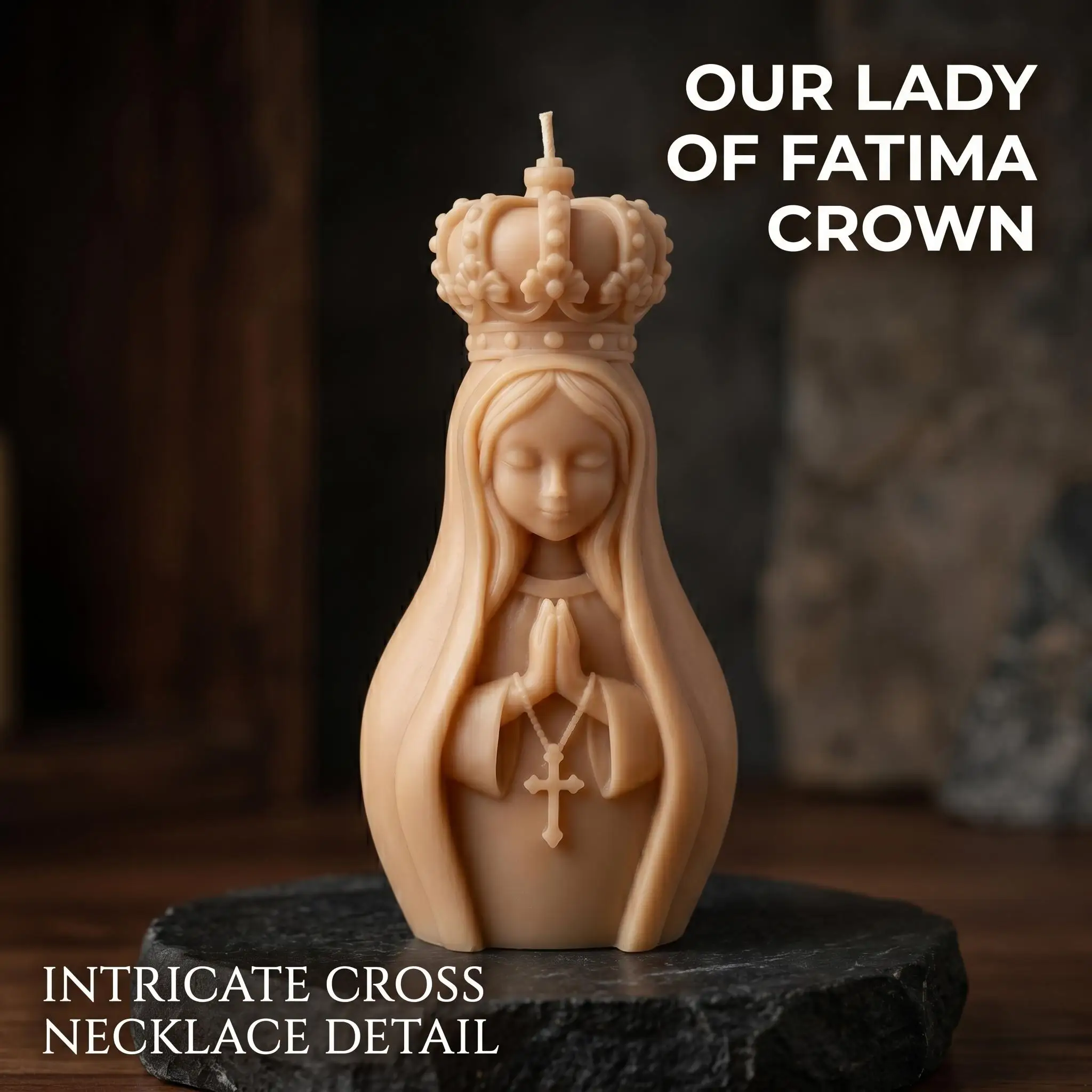 3Pcs 3D Virgin Mary Praying Girl Silicone Candle Molds Set Religious Angel Catholic Soap Resin Plaster Mold DIY Craft Home Decor