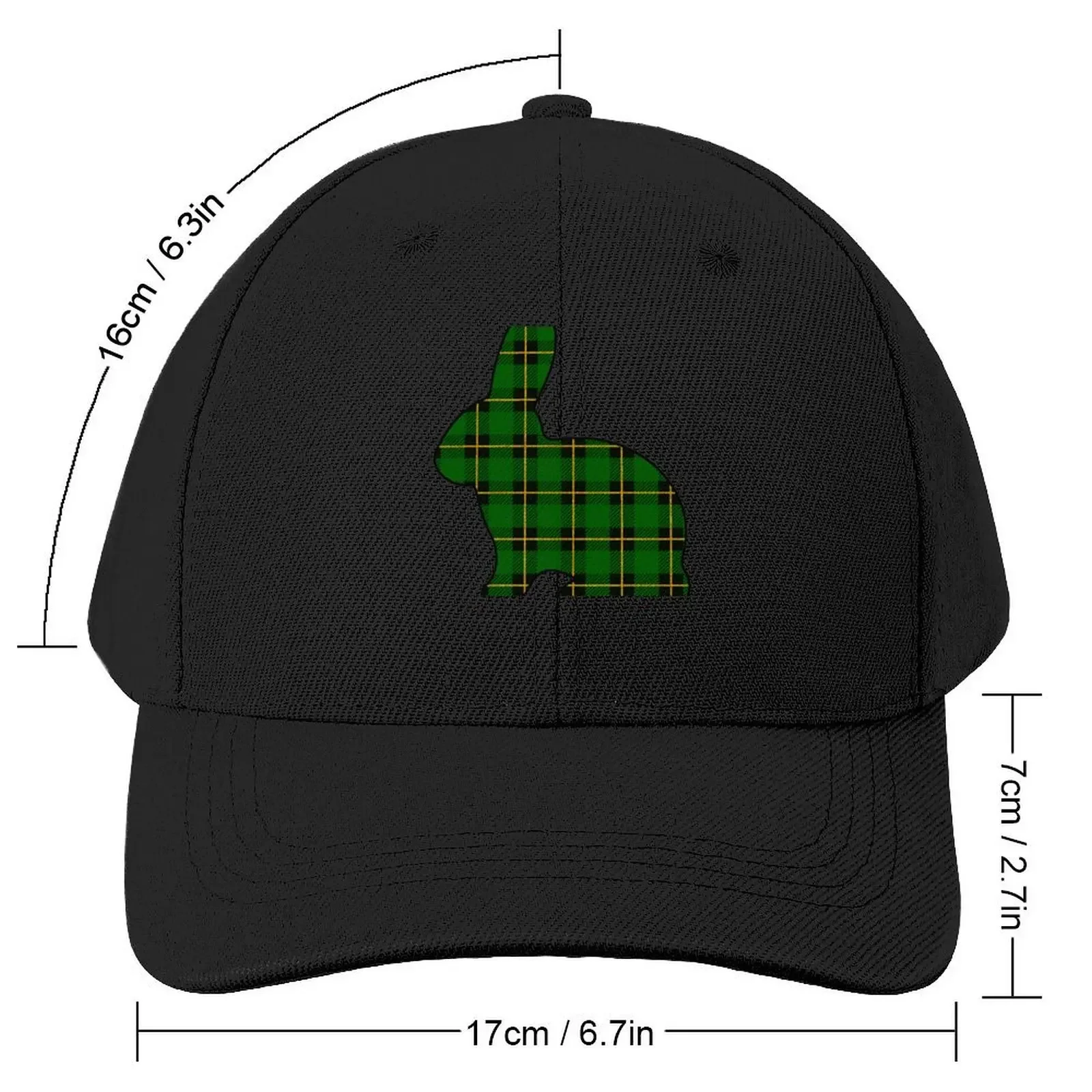 Rabbit Scottish Plaid - Tartan D10 Baseball Cap custom Hat Sunhat Designer Man Women's