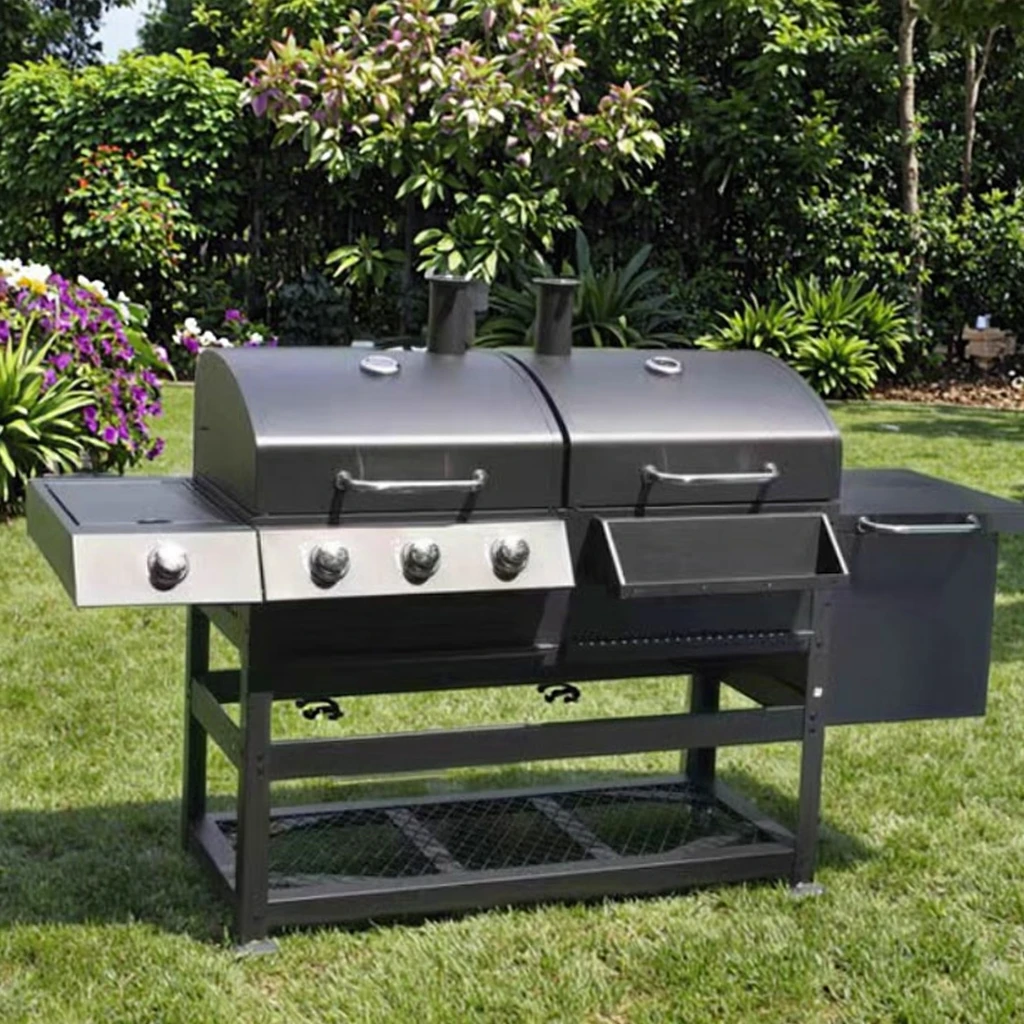 

Grill Dual Purpose Charcoal and Gas Barbecue GrillCourtyard Barbecue Grill Home Villa Gas Charcoal Stove Large American Style